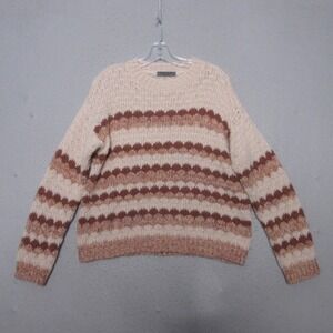 Elsamanda Sweater Medium Italy Alpaca Wool Mohair Blend Cozy Comfort Soft Stripe
